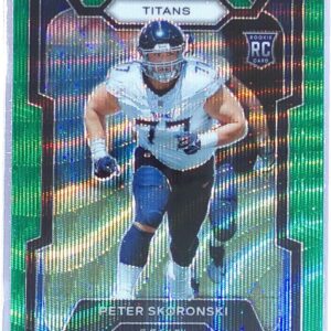 2023 Prizm Peter Skoronski Green Wave RC #395 Titans