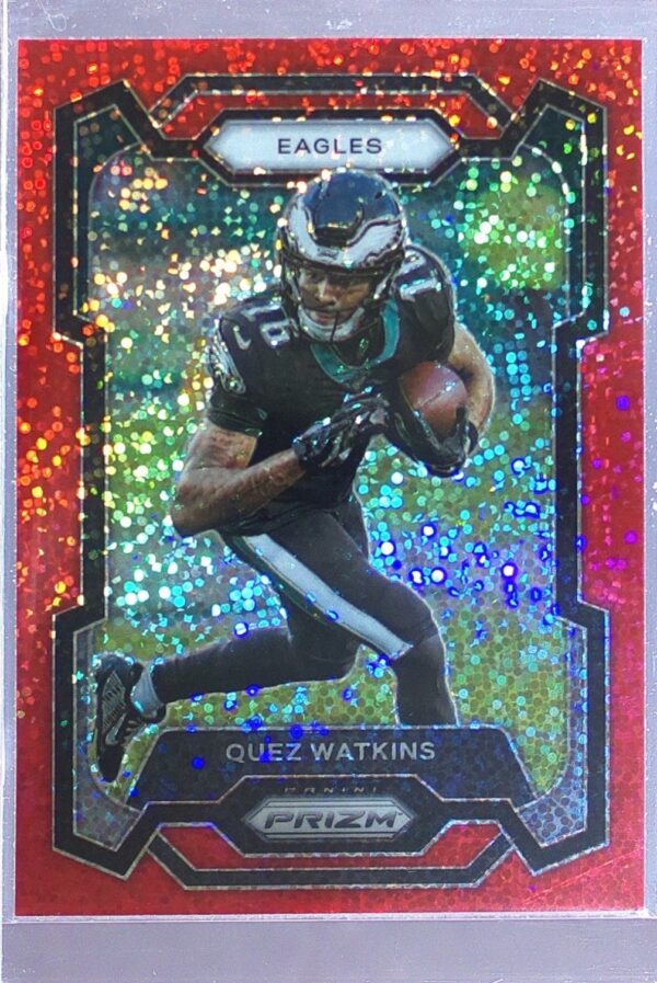2023 Prizm Quez Watkins Red Sparkle #246 Eagles