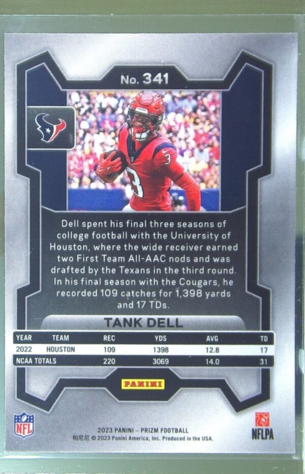 2023 Prizm Tank Dell RC #341 Texans - Image 3