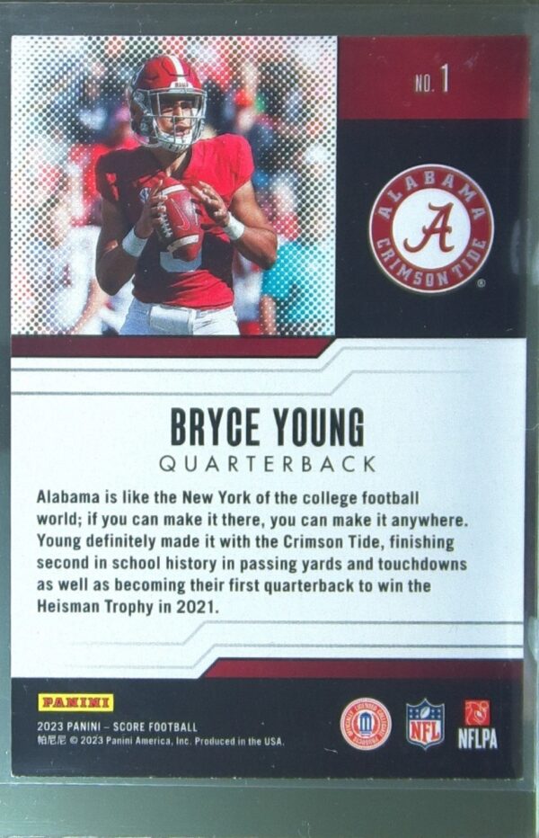 2023 Score Bryce Young RC #1 Tide Protential - Image 3