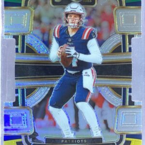 2023 Select Bailey Zappe Green and Yellow Prizms Die Cuts #67 Patriots