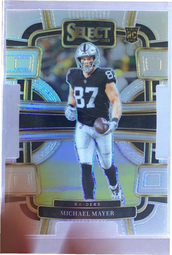 2023 Select Michael Mayer Silver Prizms Die Cuts RC #57 Raiders