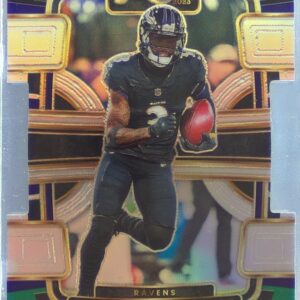 2023 Select Odell Beckham Jr. Black and Green Prizms Die Cuts #9 Ravens
