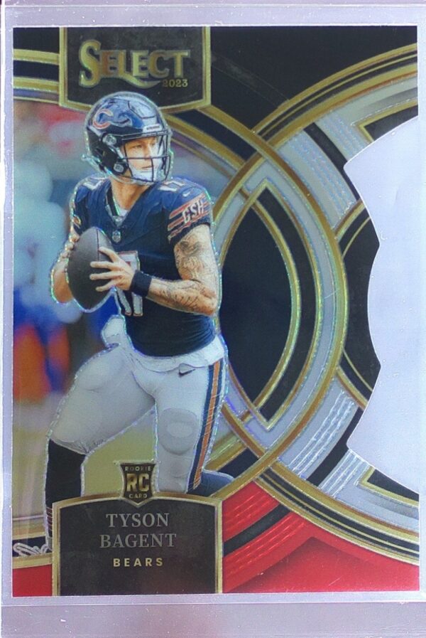 2023 Select Tyson Bagent Black and Red Prizms Die Cuts RC #123 Bears