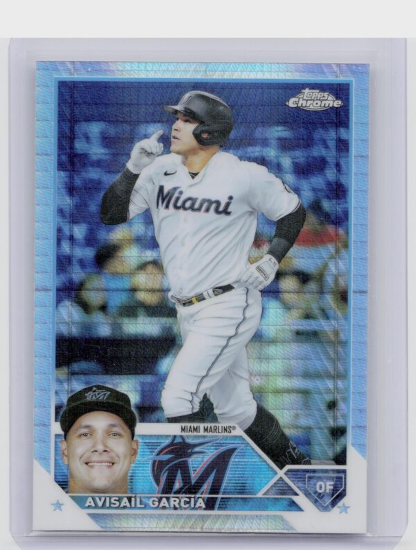2023 Topps Chrome Avisail Garcia Prism Refractor #35 Marlins