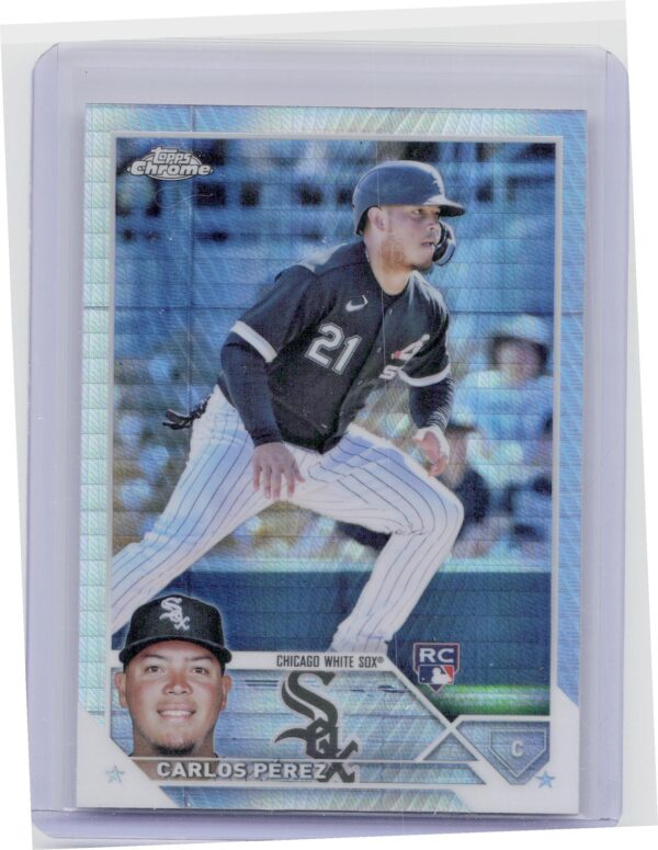 2023 Topps Chrome Carlos Perez Prism Refractor #133 Sox