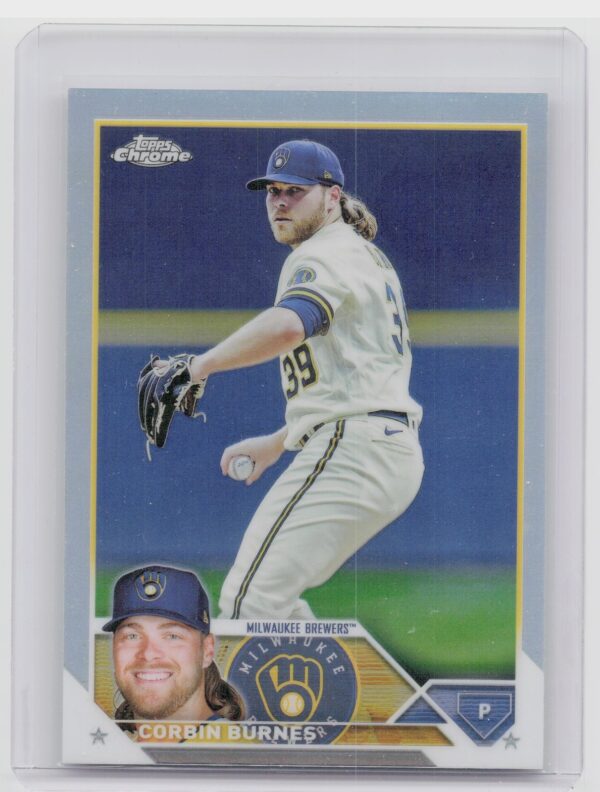 2023 Topps Chrome Corbin Burnes Refractor #214 Brewers