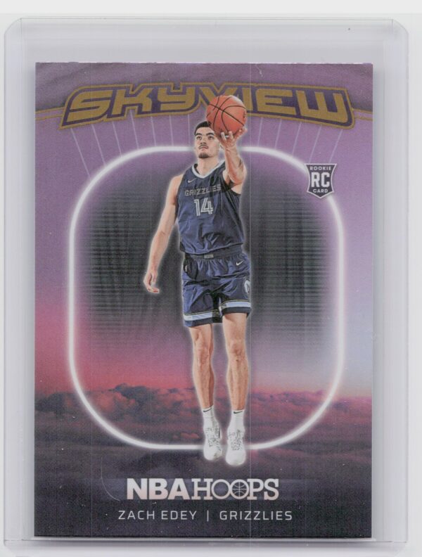 2024-25 Hoops Zach Edey RC #14 Grizzlies Skyview Holo