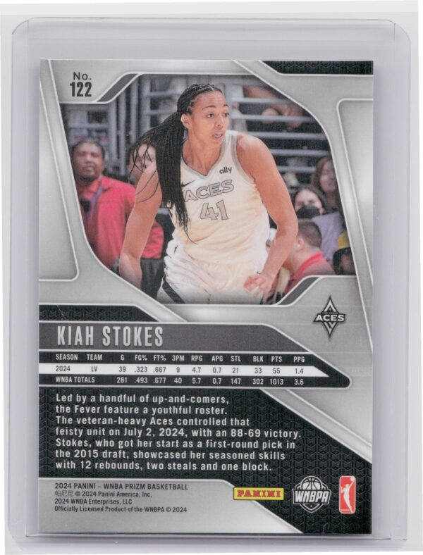 2024-25 Panini Prizm WNBA Kiah Stokes 122 Aces - Image 3