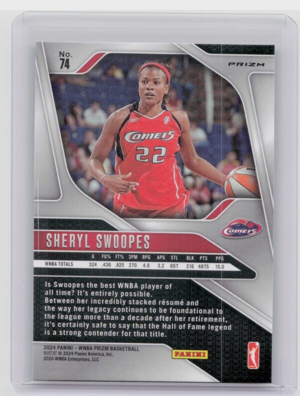 2024-25 Panini Prizm WNBA Sheryl Swoopes Ice Prizms #74 Comets - Image 3
