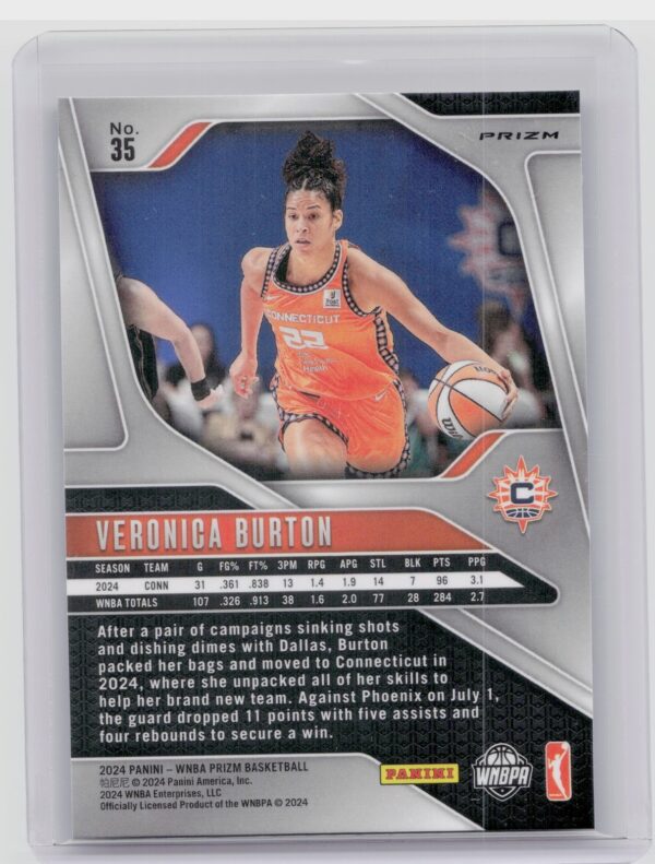 2024-25 Panini Prizm WNBA Veronica Burton Ice Prizms #35 Sun - Image 3