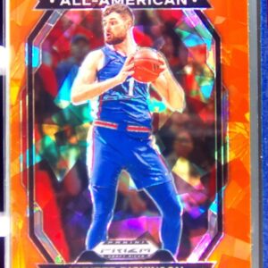 2024-25 Prizm Draft Picks Hunter Dickinson #1 Jayhawks All American Orange