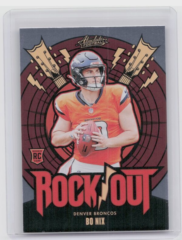 2024 Absolute Bo Nix RC RO-BNX Broncos Rock Out
