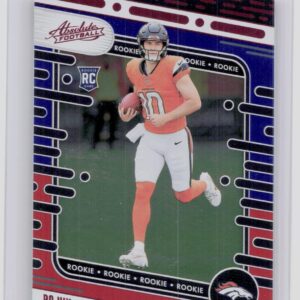 2024 Absolute Bo Nix Red and Blue RC 112 Broncos