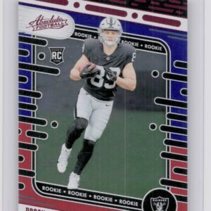 2024 Absolute Brock Bowers Red and Blue RC 113 Raiders