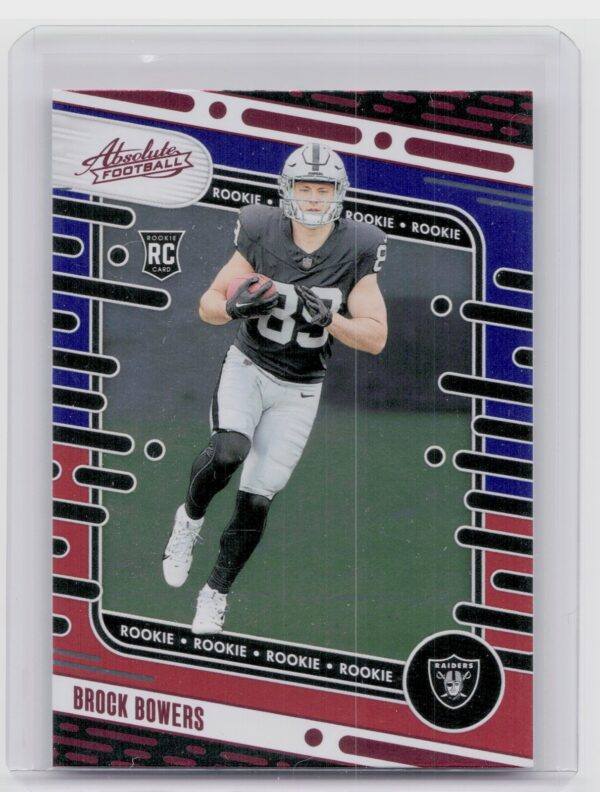 2024 Absolute Brock Bowers Red and Blue RC 113 Raiders