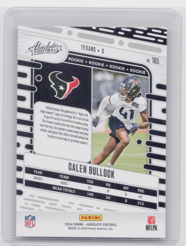 2024 Absolute Calen Bullock RC 165 Texans - Image 3