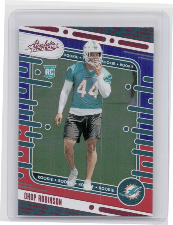 2024 Absolute Chop Robinson Red and Blue RC #121 Dolphins