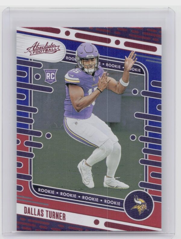 2024 Absolute Dallas Turner Red and Blue RC 117 Vikings