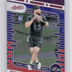 2024 Absolute Devin Leary Red and Blue RC 198 Ravens