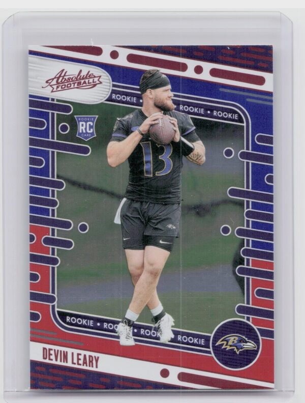 2024 Absolute Devin Leary Red and Blue RC 198 Ravens