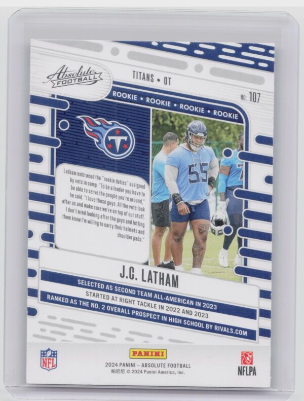 2024 Absolute J.C. Latham Red and Blue RC 107 Titans - Image 3
