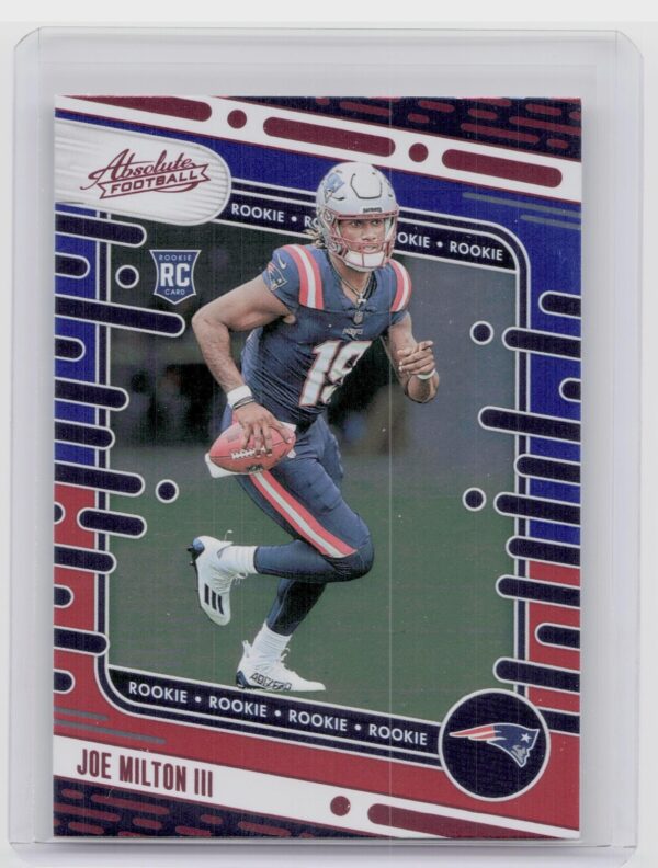 2024 Absolute Joe Milton III Red and Blue RC 197 Patriots