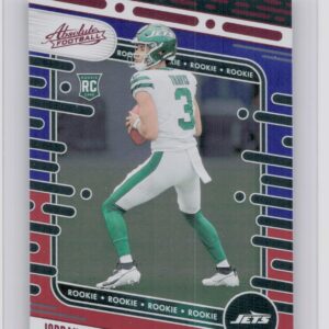 2024 Absolute Jordan Travis Red and Blue RC 195 Jets