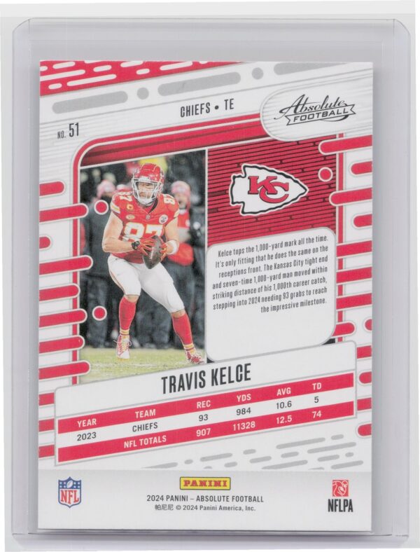 2024 Absolute Travis Kelce Red and Blue 51 Chiefs - Image 3