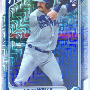 2024 Bowman Austin Wells Chrome Mojo Refractors RC #87 Yankees