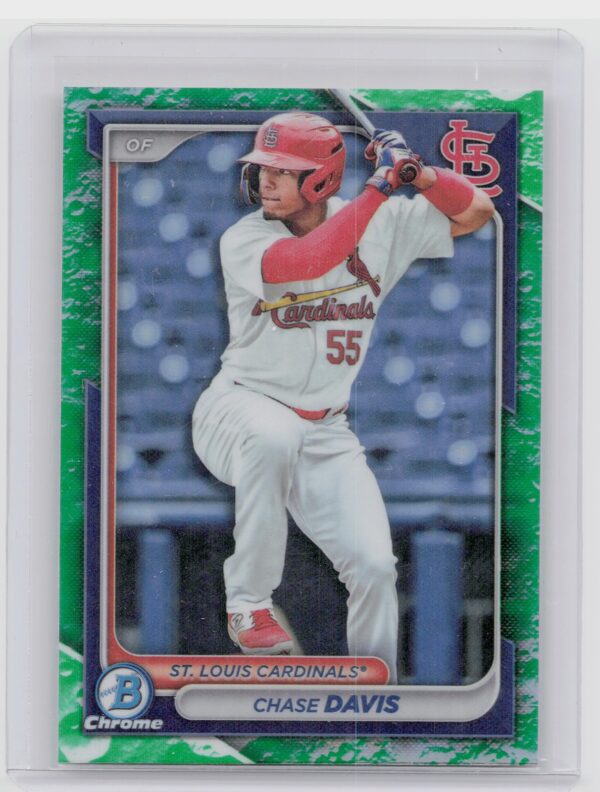 2024 Bowman Chase Davis #BCP-150 Cardinals Chrome Prospects Lunar Glow Refractor