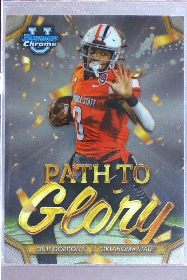 2024 Bowman University Chrome Ollie Gordon II #PG-15 Cowboys Path To Glory