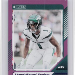 2024 Donruss Ahmad "Sauce" Gardner Press Proof Purple 42 Jets