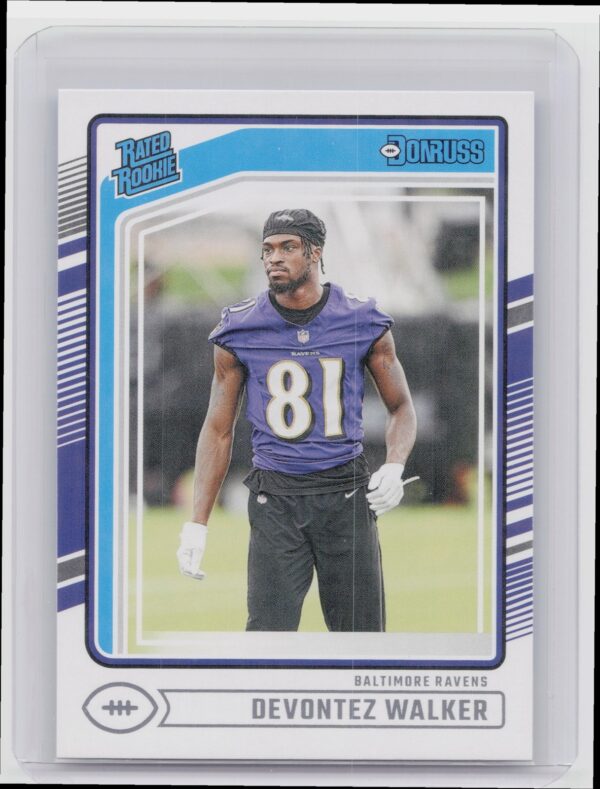 2024 Donruss Devontez Walker Rated Rookie RC 345 Ravens