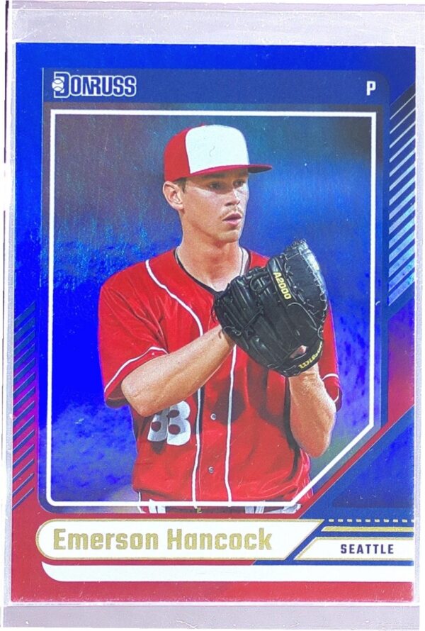 2024 Donruss Emerson Hancock Red and Blue #11 Mariners