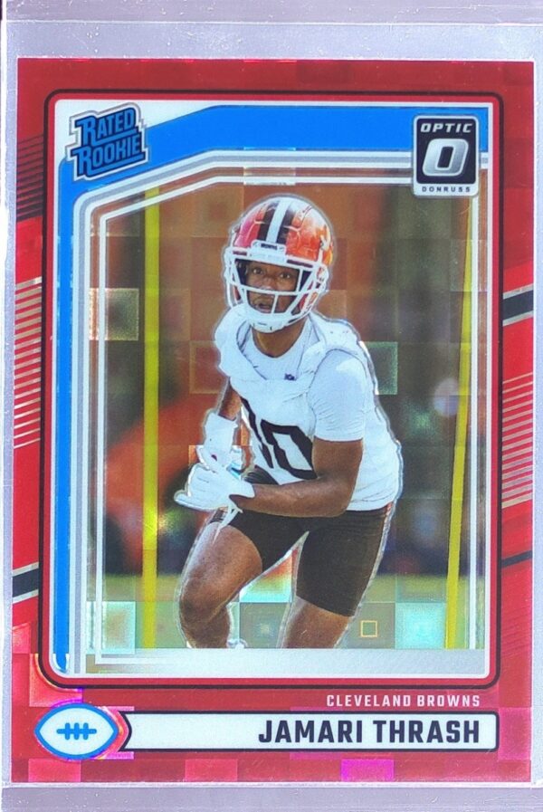 2024 Donruss Jamari Thrash Optic Rated Rookies Preview Red Pandora RC 376 Browns