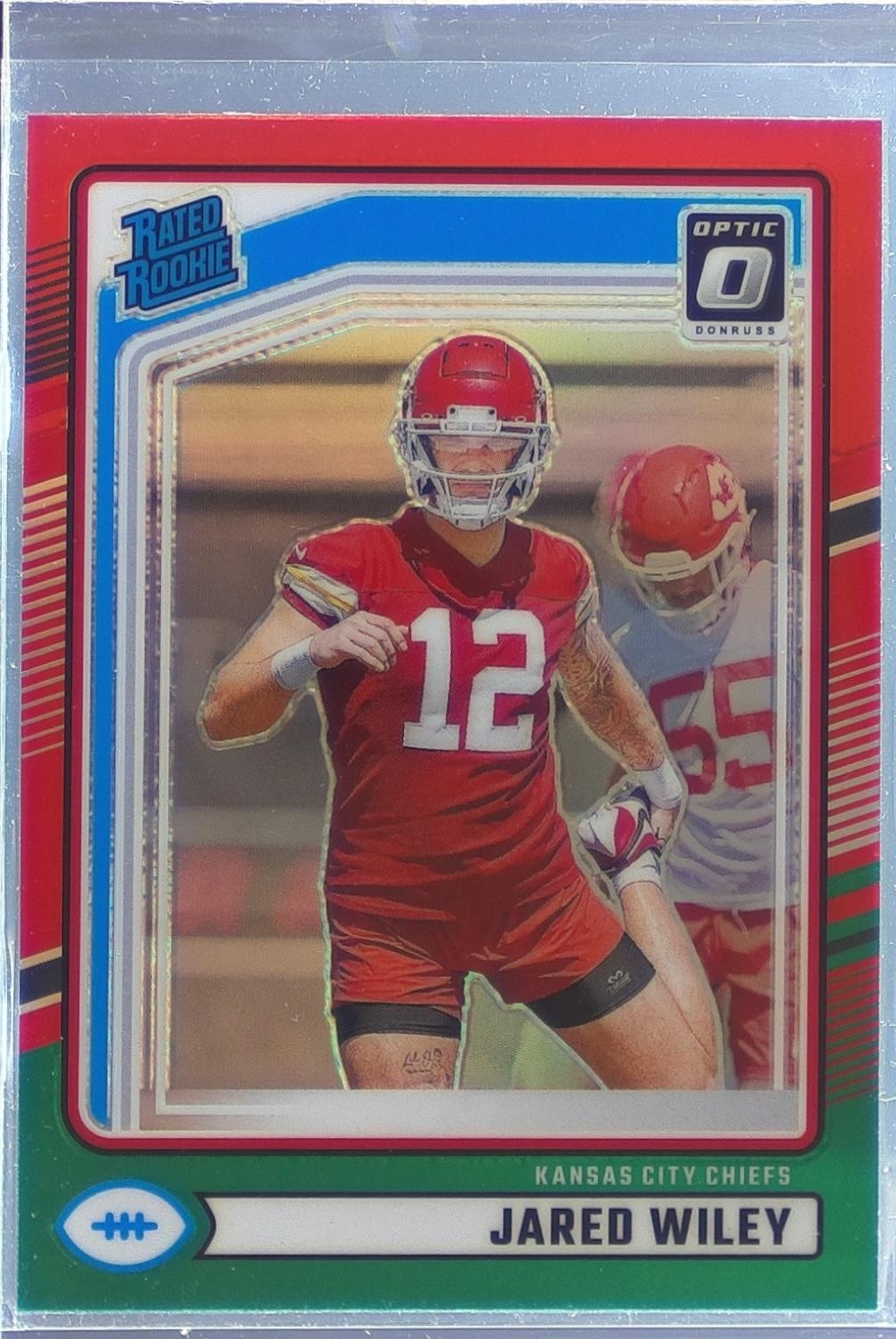 2024 Donruss Jared Wiley Optic Rated Rookies Preview Red and Green RC #387 Chief