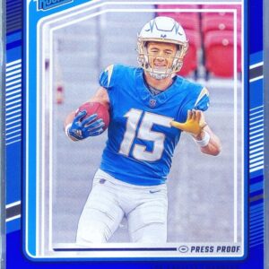2024 Donruss Ladd McConkey Press Proof Blue RC #328 Chargers