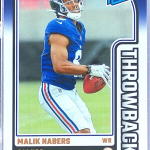 2024 Donruss Malik Nabers RC #48 Giants Rated Rookies Throwback