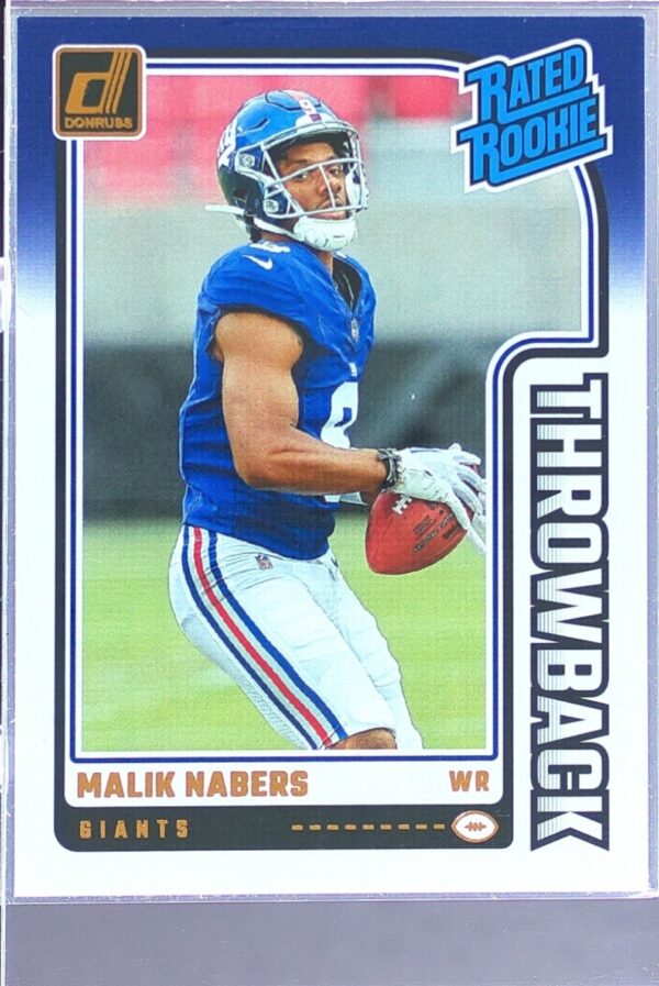 2024 Donruss Malik Nabers RC #48 Giants Rated Rookies Throwback