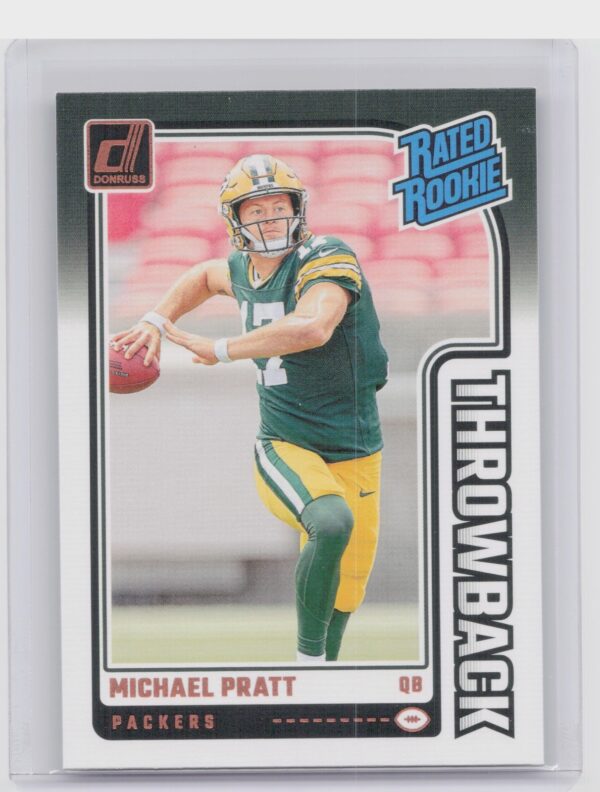 2024 Donruss Michael Pratt 30 Packers Rated Rookies Throwback