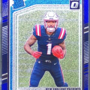 2024 Donruss Optic Ja'Lynn Polk Blue Glitter RC #240 Patriots