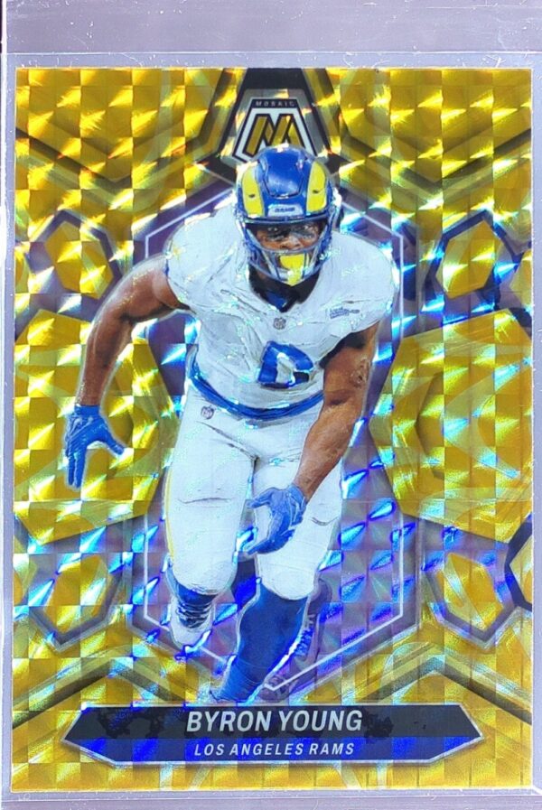 2024 Mosaic Byron Young Mosaic Reactive Yellow 133 Rams