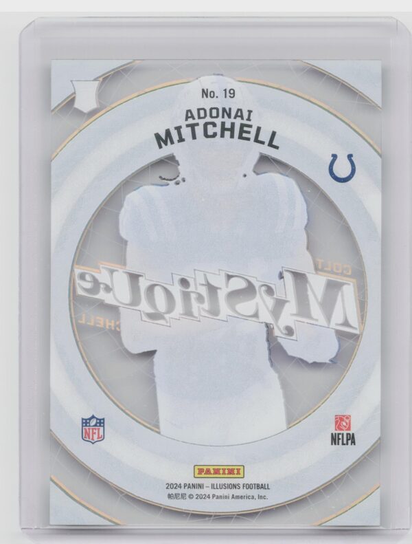 2024 Panini Illusions Adonai Mitchell #19 Colts Mystique Rainbow - Image 3