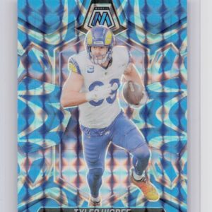 2024 Panini Mosaic Tyler Higbee Mosaic Reactive Blue 131 Rams