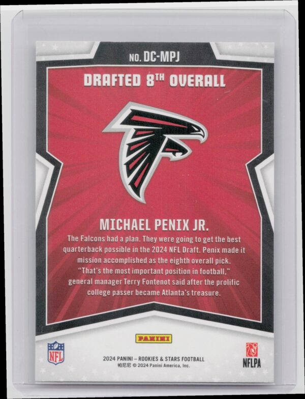 2024 Panini Rookies & Stars Michael Penix Jr. DC-MPJ Falcons Draft Class - Image 3