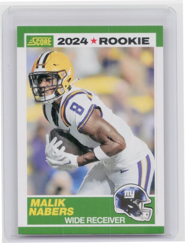 2024 Panini Score Malik Nabers Rookie #5 Giants