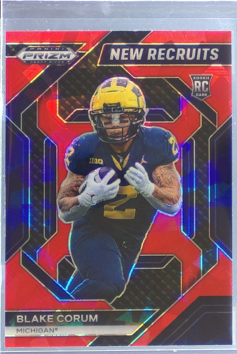 2024 Prizm Collegiate Draft Picks Blake Corum RC NR-BCM Wolverines New Recruits