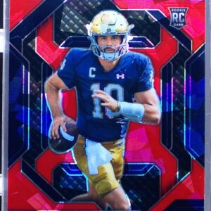 2024 Prizm Collegiate Draft Picks Sam Hartman RC NR-SHN Irish Recruits Red Ice