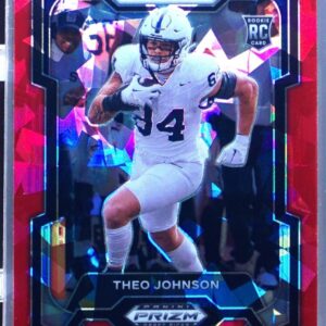 2024 Prizm Collegiate Draft Picks Theo Johnson Red Ice RC 150 Lions